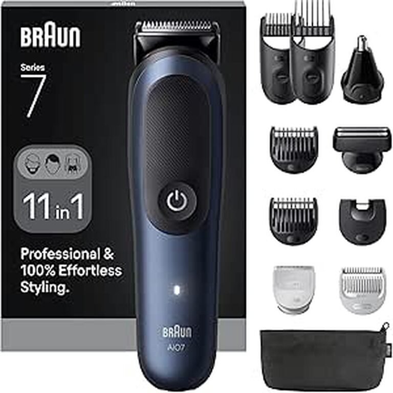 Braun Série 7 Multifunções — Aparador 12-em-1, Corpo e Rosto, 100 min, à Prova de Água
