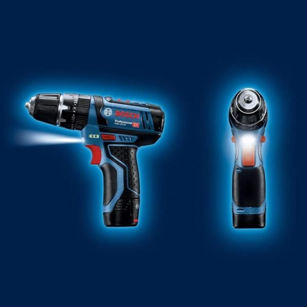 Taladro-atornillador Bosch GSB 12V-15 Professional, 12 V, 30 Nm, 2 baterias - Image 4