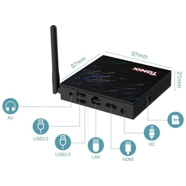 Tanix TX68 H618 – Android TV-Box 4GB RAM / 64GB, Allwinner H618, WiFi 6, 4K - Image 2