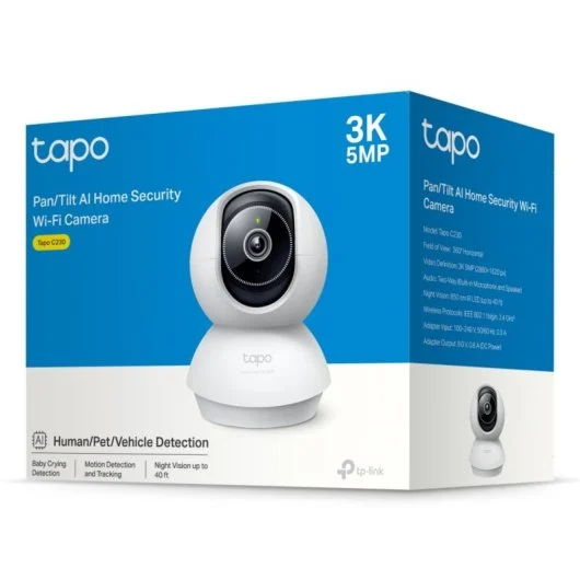 TP-Link Tapo C230 — Câmara IP Interior 2K QHD, Visão Noturna, Deteção IA, Áudio Bidirecional, Wi-Fi - Image 4