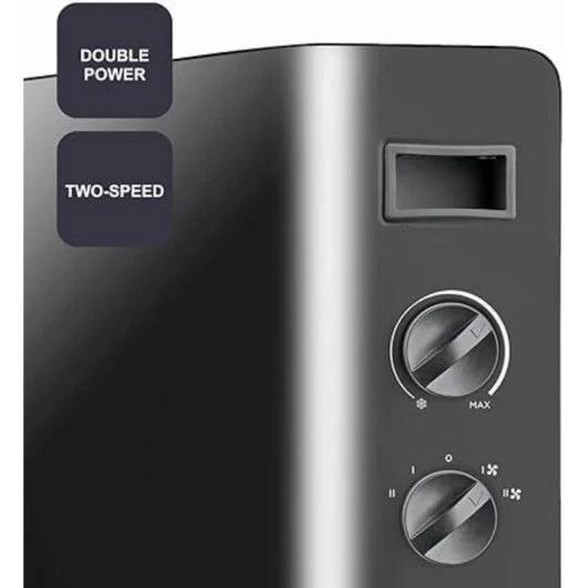 Aquecedor Convector Black+Decker 2000 W – 2 Níveis de Potência, Termóstato Ajustável, Design Elegante - Image 2