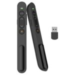 Apresentador Sem Fios 2.4GHz com Ponteiro Laser Vermelho – Controlo de Slides, USB Plug & Play