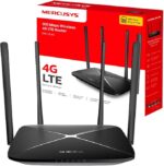 Mercusys MB115-4G — Router 4G LTE N300 Wi-Fi, até 300 Mbps, 2 Antenas Externas, 4 Portas LAN, SIM Plug & Play