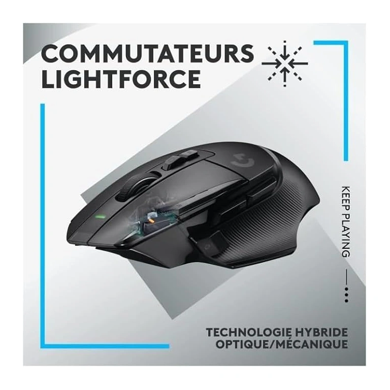 Rato Gaming Logitech G502 X LIGHTSPEED — Sem Fios, Sensor HERO 25K, RGB, Preto - Image 3