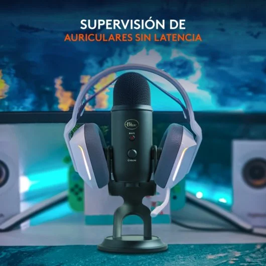 Blue Yeti Blackout — Microfone USB Condensador Multipadrão, 4 Modos de Captação, Plug & Play, Controlo de Ganho e Mute, Preto - Image 7