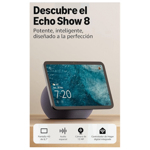 Amazon Echo Show 8,7″ Branco (Última Geração) — Ecrã Inteligente HD com Alexa - Image 2