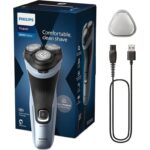 Philips X3053/00 Shaver 3000X Series — Máquina de Barbear Elétrica Wet & Dry, 27 Lâminas PowerCut, 45 min de Utilização, Cabeças Flexíveis 4D