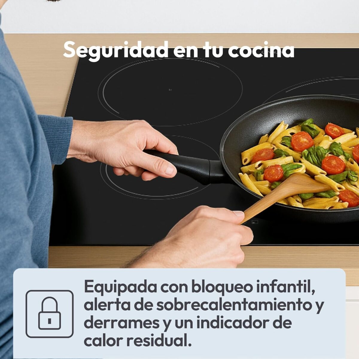 Candy CI633C/E14U — Placa de Indução 3 Zonas, 60 cm, 9 Níveis de Potência, Booster, Comandos Centrais, 7,2 kW, Preto - Image 4