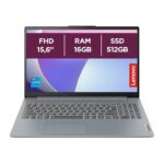 Lenovo IdeaPad Slim 3 15,6″ FHD, Intel i5-13420H, 16GB RAM, 512GB SSD, Sem SO, Teclado QWERTY ES, Arctic Grey