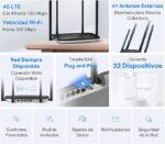 Mercusys MB115-4G — Router 4G LTE N300 Wi-Fi, até 300 Mbps, 2 Antenas Externas, 4 Portas LAN, SIM Plug & Play - Image 3