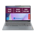 Lenovo IdeaPad Slim 3 15,6″ FHD, Intel i5-13420H, 16GB RAM, 512GB SSD, Win 11 Home, Teclado QWERTY ES, Arctic Grey