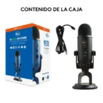 Blue Yeti Blackout — Microfone USB Condensador Multipadrão, 4 Modos de Captação, Plug & Play, Controlo de Ganho e Mute, Preto - Image 11