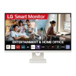 LG 27U731SA-W — Monitor Smart 27″ UHD (3840×2160), IPS, 60 Hz, 5 ms, WebOS 24, DCI-P3 90%, Branco