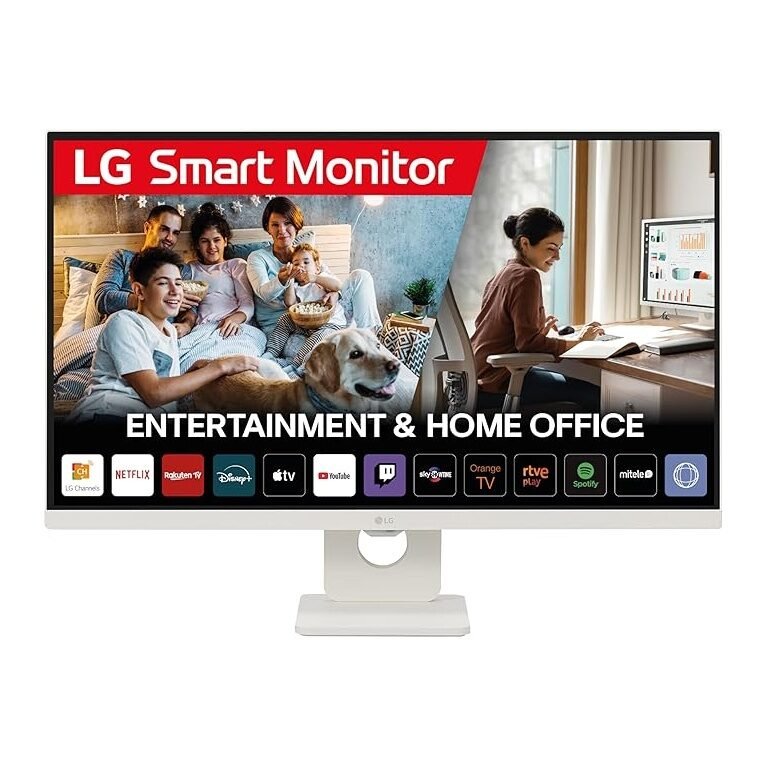 LG 27U731SA-W — Monitor Smart 27″ UHD (3840×2160), IPS, 60 Hz, 5 ms, WebOS 24, DCI-P3 90%, Branco