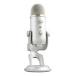 Blue Yeti Blackout — Microfone USB Condensador Multipadrão, 4 Modos de Captação, Plug & Play, Controlo de Ganho e Mute, Silver