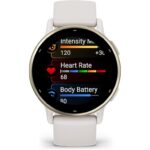 Garmin Vivoactive 5 – Smartwatch GPS Multidesportos, Ecrã AMOLED 1,2″, Autonomia até 11 Dias, Branco/Marfim - Image 2