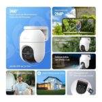 EZVIZ C8c Câmara de Vigilância WiFi Exterior 360° 1080p – Visão Noturna Colorida, Deteção IA de Pessoas, Zoom Automático e Áudio Bidirecional - Image 2