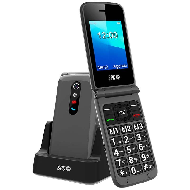 Telemóvel Sénior SPC Stella 2 2.4'' Preto Dual SIM com Botão SOS e Base de Carregamento