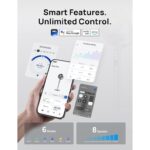 Dreo PolyFan 502 DR-HPF002S Ventoinha Inteligente 23 dB com Wi-Fi, Controlo Remoto e Voz (Alexa/Google), 8 Velocidades, Oscilação 120°+120° – Prata - Image 2