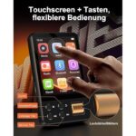 AGXOV MP3 Player 128GB Bluetooth 5.4 2.4" TFT Rádio FM Gravador Voz Altifalante com Auriculares - Image 4