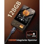 AGXOV MP3 Player 128GB Bluetooth 5.4 2.4" TFT Rádio FM Gravador Voz Altifalante com Auriculares - Image 6