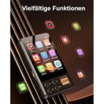 AGXOV MP3 Player 128GB Bluetooth 5.4 2.4" TFT Rádio FM Gravador Voz Altifalante com Auriculares - Image 8