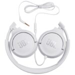 JBL Tune 500 Auscultadores On-Ear Cabo Branco Som Confortável - Image 4