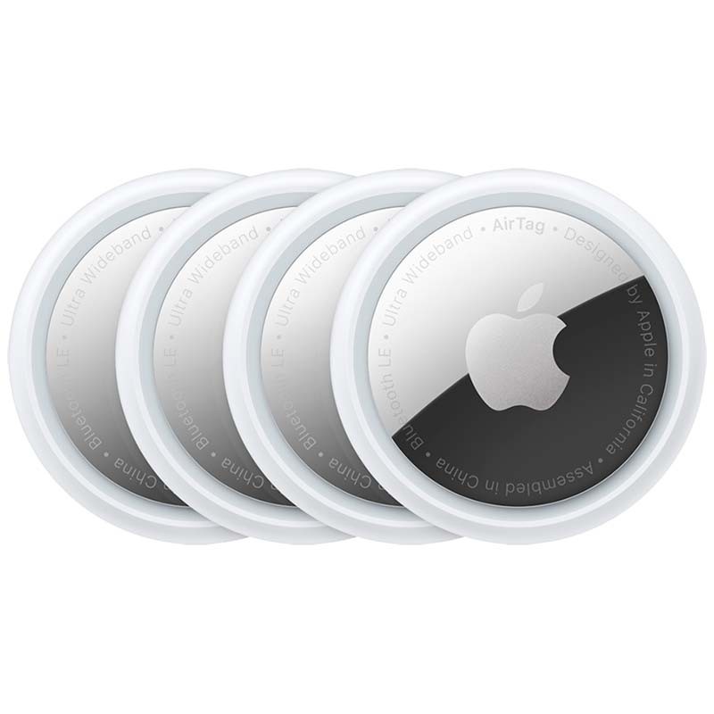 Apple AirTag Pack 4 — Localizadores Inteligentes Bluetooth e UWB Branco