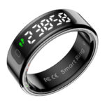 COLMI R12 Smart Ring Bluetooth 5.2 – Preto Tamanho 8 - Image 2