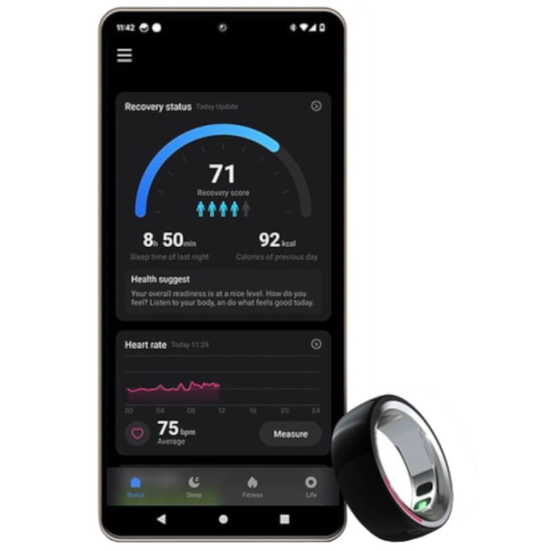 HiFuture Future Ring Smart Ring Preto – Tamanho 8 - Image 4