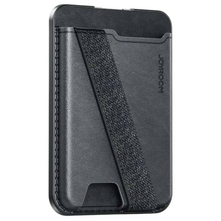 Joyroom Magsafe Carteira Preta para iPhone – 3 Cartões e Kickstand