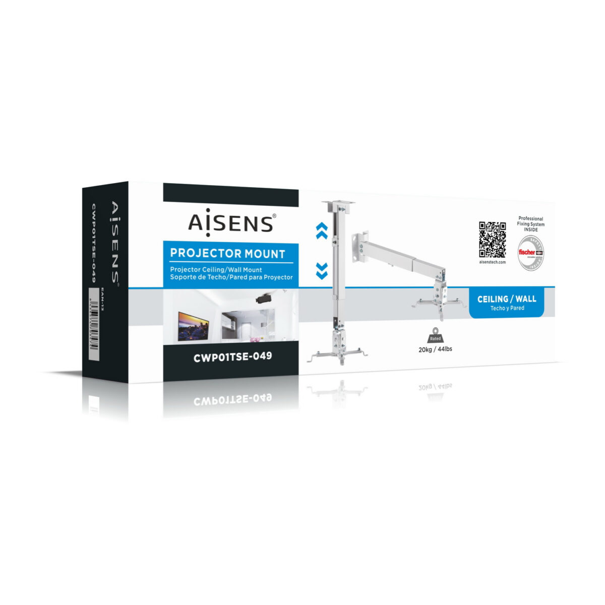 Aisens CWP01TSE-049 Suporte para projector Parede/Teto Branco - Image 9