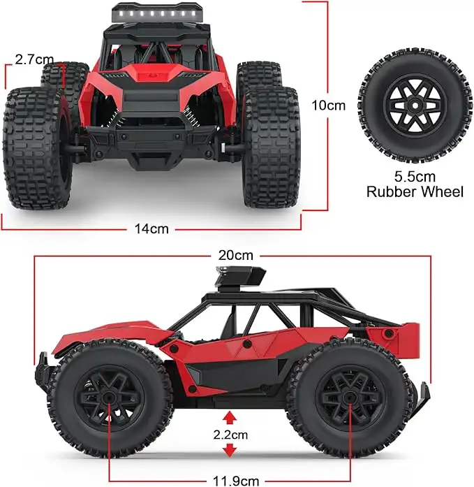 Carro Telecomandado Off-Road 4WD 22Km/h 2.4GHz Todo-o-Terreno - Image 2