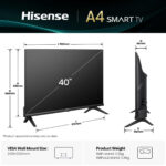 Hisense 40 40A4Q FullHD LED SmartTV WiFi - Image 3