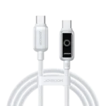 Cabo Joyroom Intelligent Power‑Off 100 W USB‑C para USB‑C 1,2 m, Branco