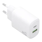 Aisens GaN A110-0909 20 W USB-C + USB-A Branco - Carregador de parede