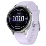 Garmin Venu 4 41 mm Prateado com Pulseira de Silicone Lilás Até 10 dias de autonomia - Relógio Inteligente