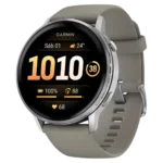 Garmin Venu 4 45 mm Prata com pulseira de silicone cinza Lanterna LED integrada - Relógio inteligente