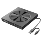 Gravador de CD/DVD externo 8 em 1 com USB-C/A/MicroSD