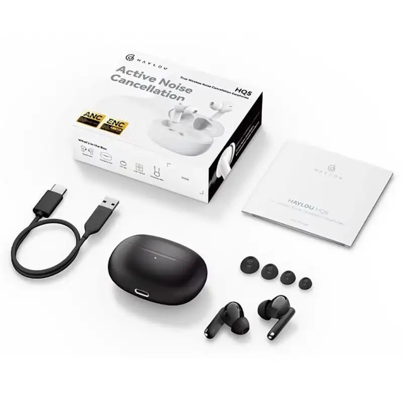 Haylou HQ5 ANC Fones Cancela Ruído Som Imersivo Preto - Image 2