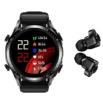 JM03 Preto com Pulseira de Silicone e Auriculares TWS