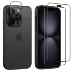 Pack de Acessórios iPhone 16 Pro com 3 Protetores de ecrã + 3 Protetores de câmara + Capa Bumper
