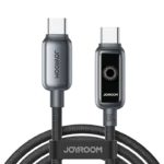 Cabo Joyroom Intelligent Power‑Off 100 W USB‑C para USB‑C 1,2 m, Preto