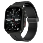 Smartwatch OV88 Preto com pulseira de silicone Ecrã de 2,01 polegadas