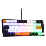 Teclado de membrana The G-Lab Keyz Hydrogen RGB Preto/Branco/Laranja