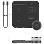 Aisens ASCH-15W4WC062-BK Carregador Wireless USB-C 4 em 1 15W – Preto - Image 4