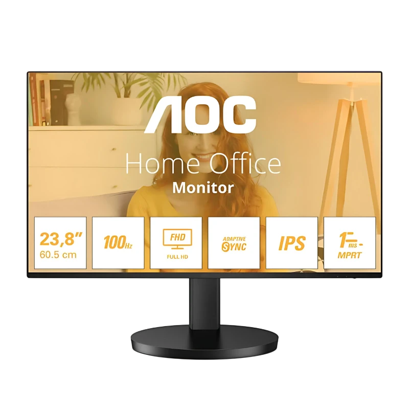 AOC 24B3HA2 23.8 Full HD IPS 100Hz Adaptive Sync Preto - Image 1