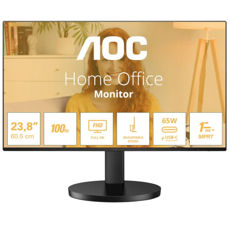 AOC B3 27B3CF2 27 FullHD IPS 100 Hz Preto - Image 1
