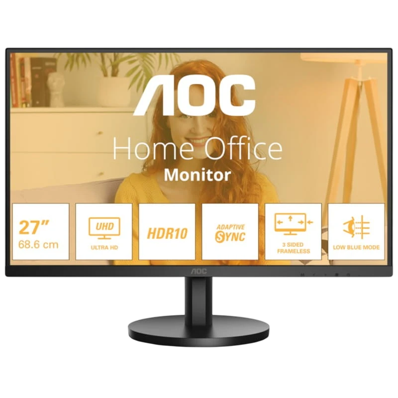 AOC B3 U27B3M 27" 4K Ultra HD VA Preto - Image 1
