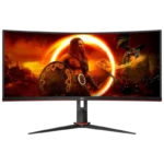 AOC G2 CU34G2XP/BK 34" WQHD VA Ultrawide Curvo 180 Hz Preto